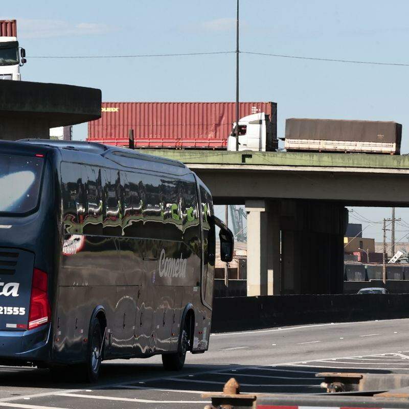 Ônibus de turismo disputam espaços com carros e caminhões de forma rotineira; fluxo na temporada, porém, aumenta e causa transtornos no trajeto até o Porto
