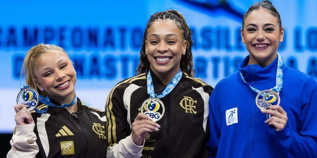 Lorrane Oliveira e Caio Souza são ouro no Brasileiro de Ginástica
