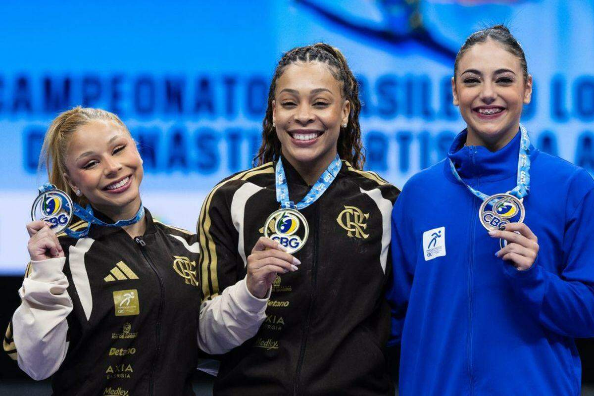 Lorrane Oliveira e Caio Souza são ouro no Brasileiro de Ginástica