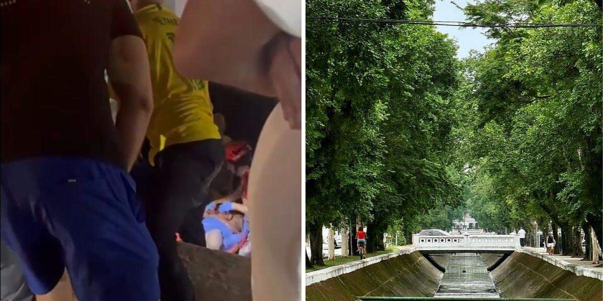 Homem foi resgatado pelo Corpo de Bombeiros após cair no Canal 4, no Embaré; ele foi levado à UPA, onde teve a morte constatada