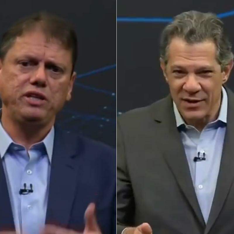 Tarcísio de Freitas e Fernando Haddad, candidatos ao Governo de São Paulo