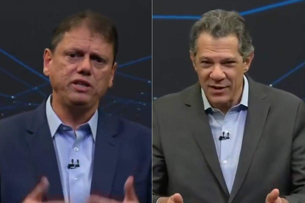 Tarcísio de Freitas e Fernando Haddad, candidatos ao Governo de São Paulo