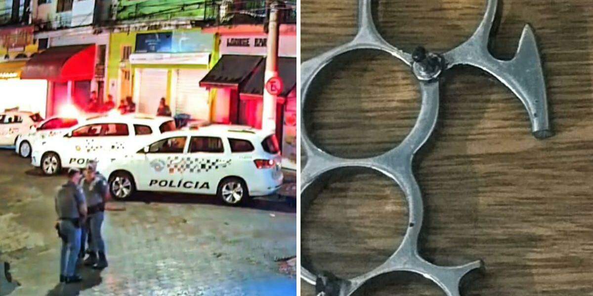 Um dos envolvidos portava um soco-inglês e uma porção de maconha
