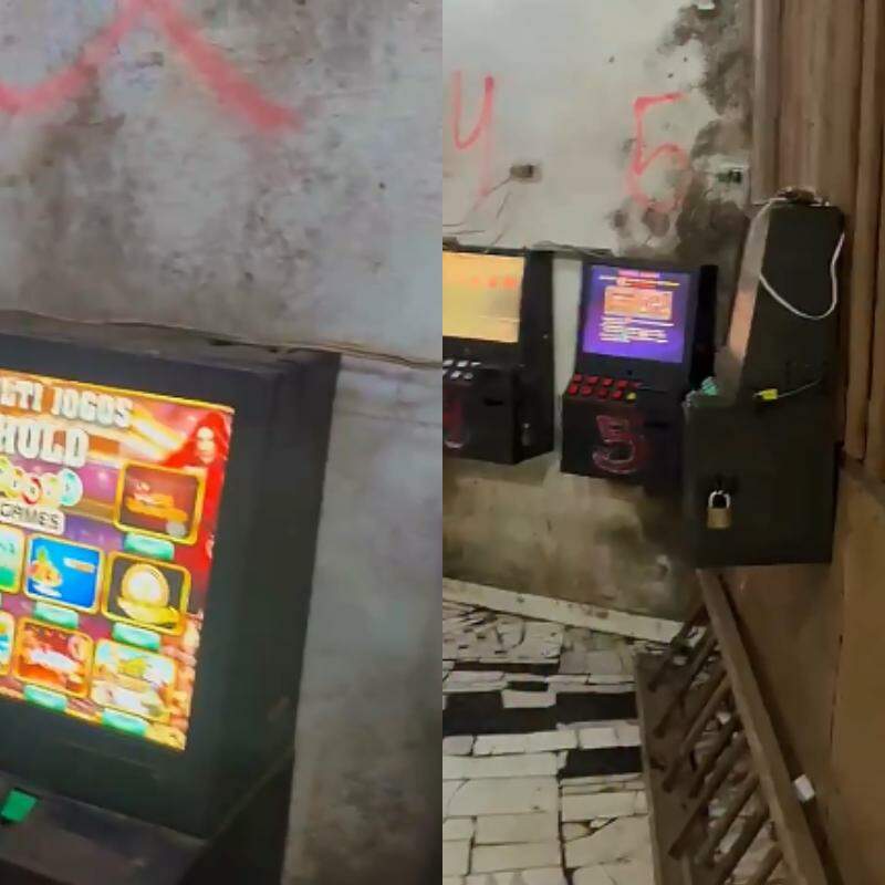 As máquinas foram apreendidas pela Polícia Militar
