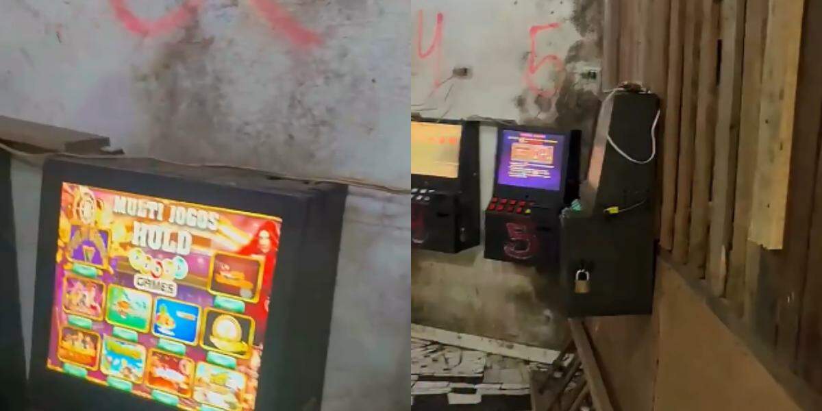As máquinas foram apreendidas pela Polícia Militar