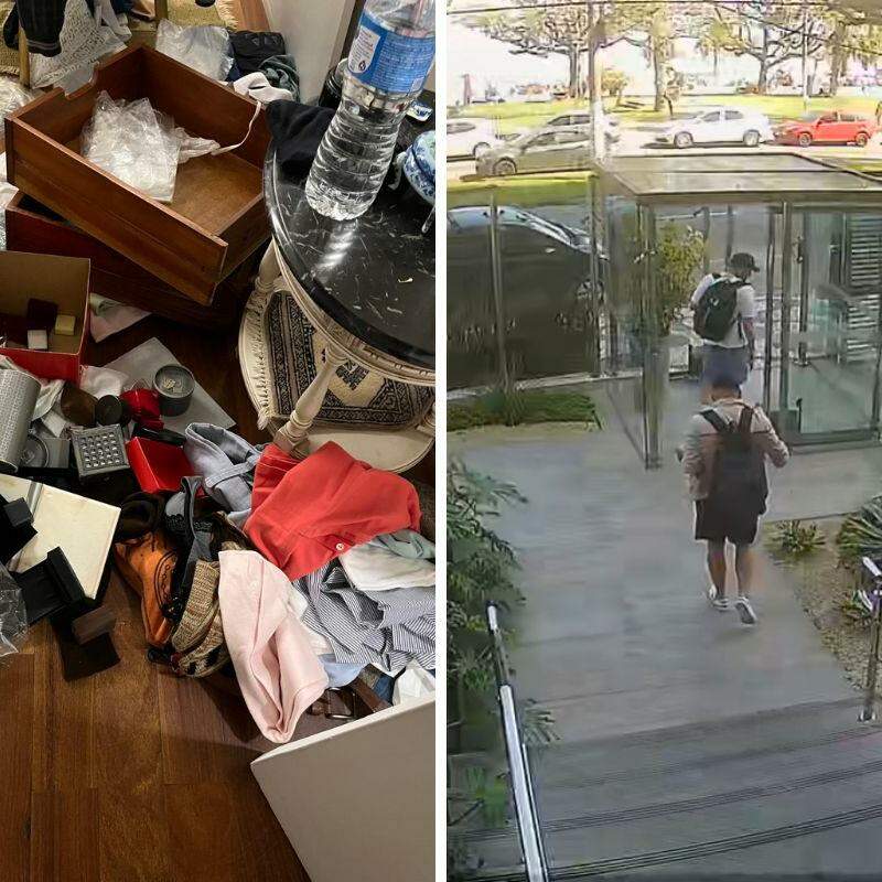 Criminosos invadiram o apartamento e reviraram os móveis para furtarem objetos de valor
