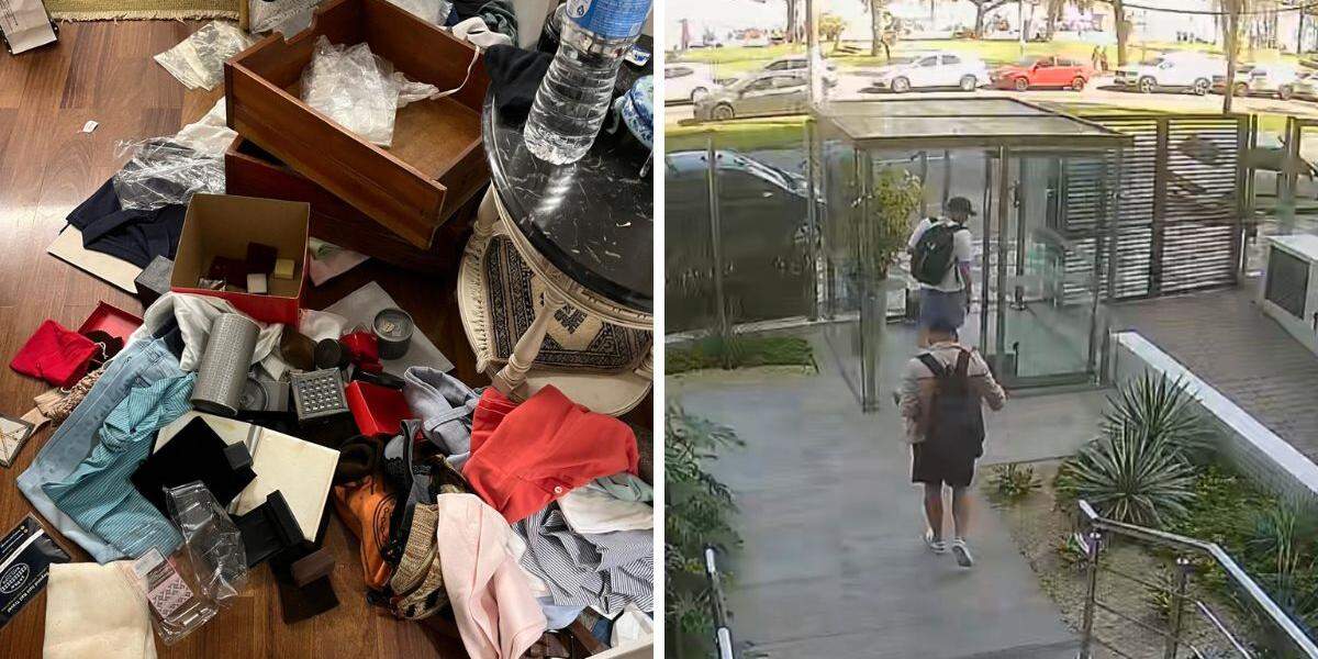 Criminosos invadiram o apartamento e reviraram os móveis para furtarem objetos de valor