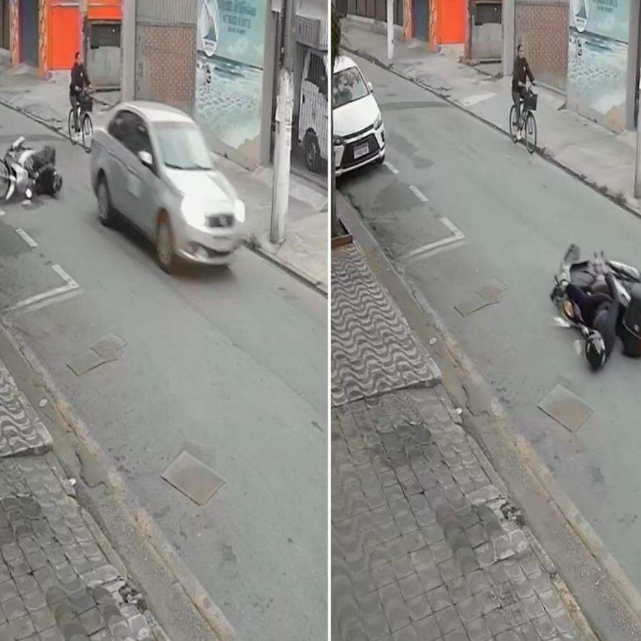Motorista do carro fugiu sem prestar socorro