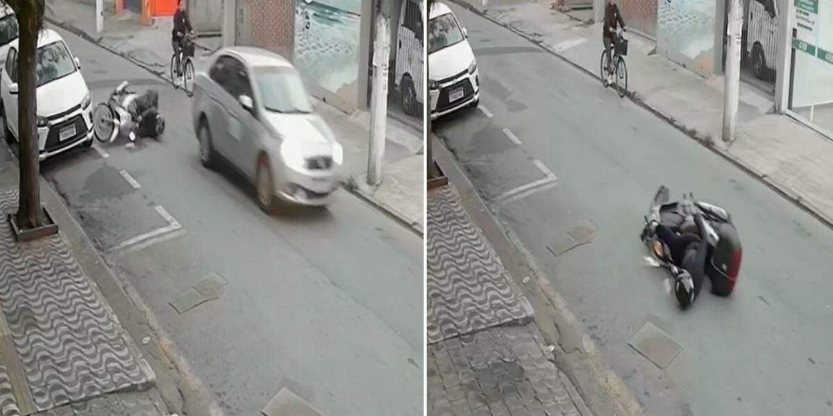 Motorista do carro fugiu sem prestar socorro