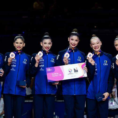 Brasil conquista bronze no Mundial e garante vaga olímpica na ginástica rítmica