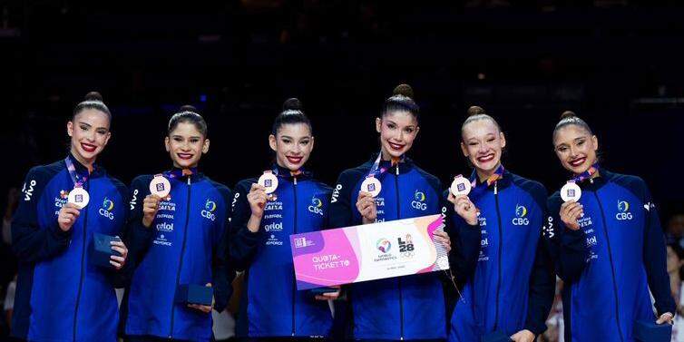 Brasil conquista bronze no Mundial e garante vaga olímpica na ginástica rítmica