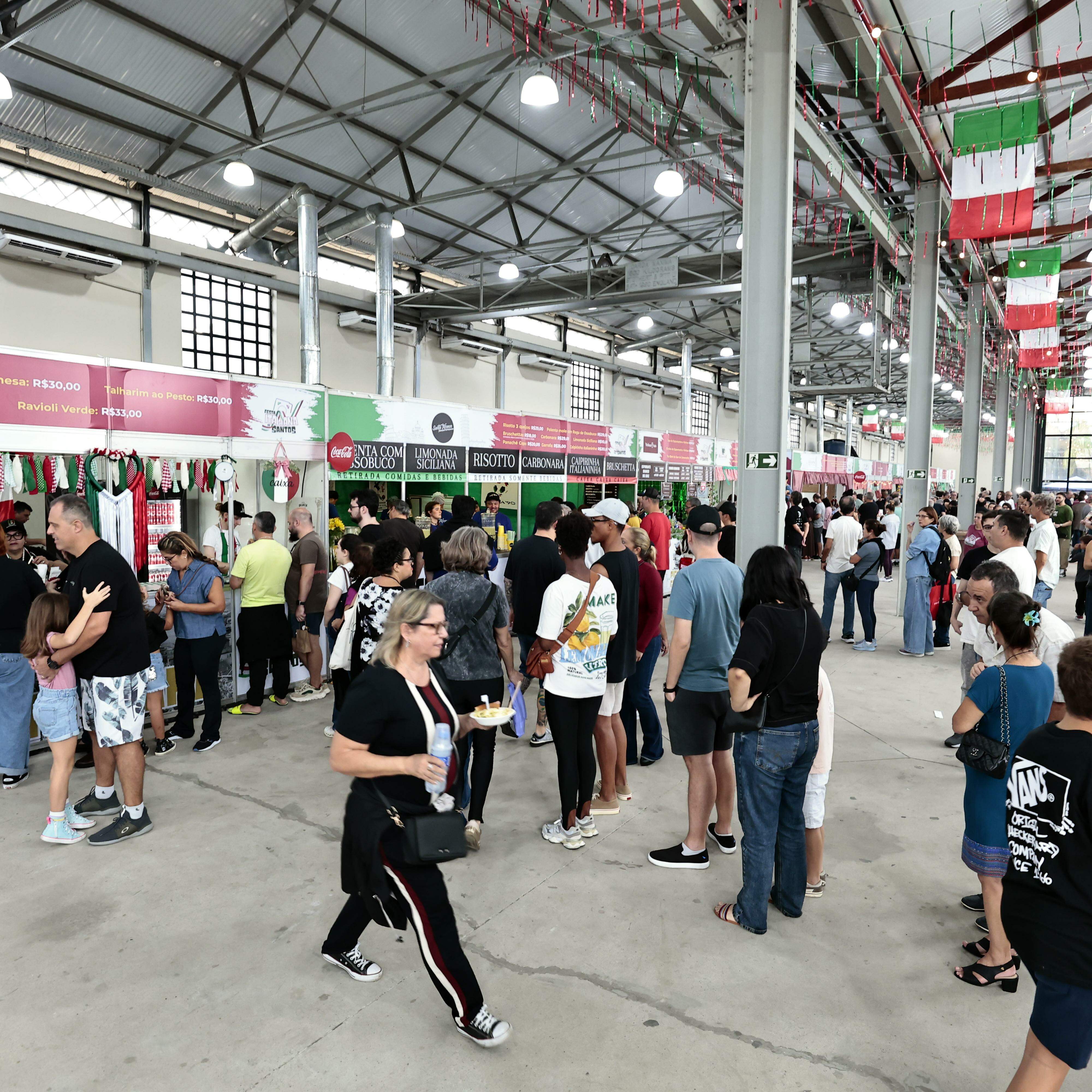 Evento no Parque Valongo tem pratos, bebidas e sobremesas inspirados em diferentes regiões da Itália