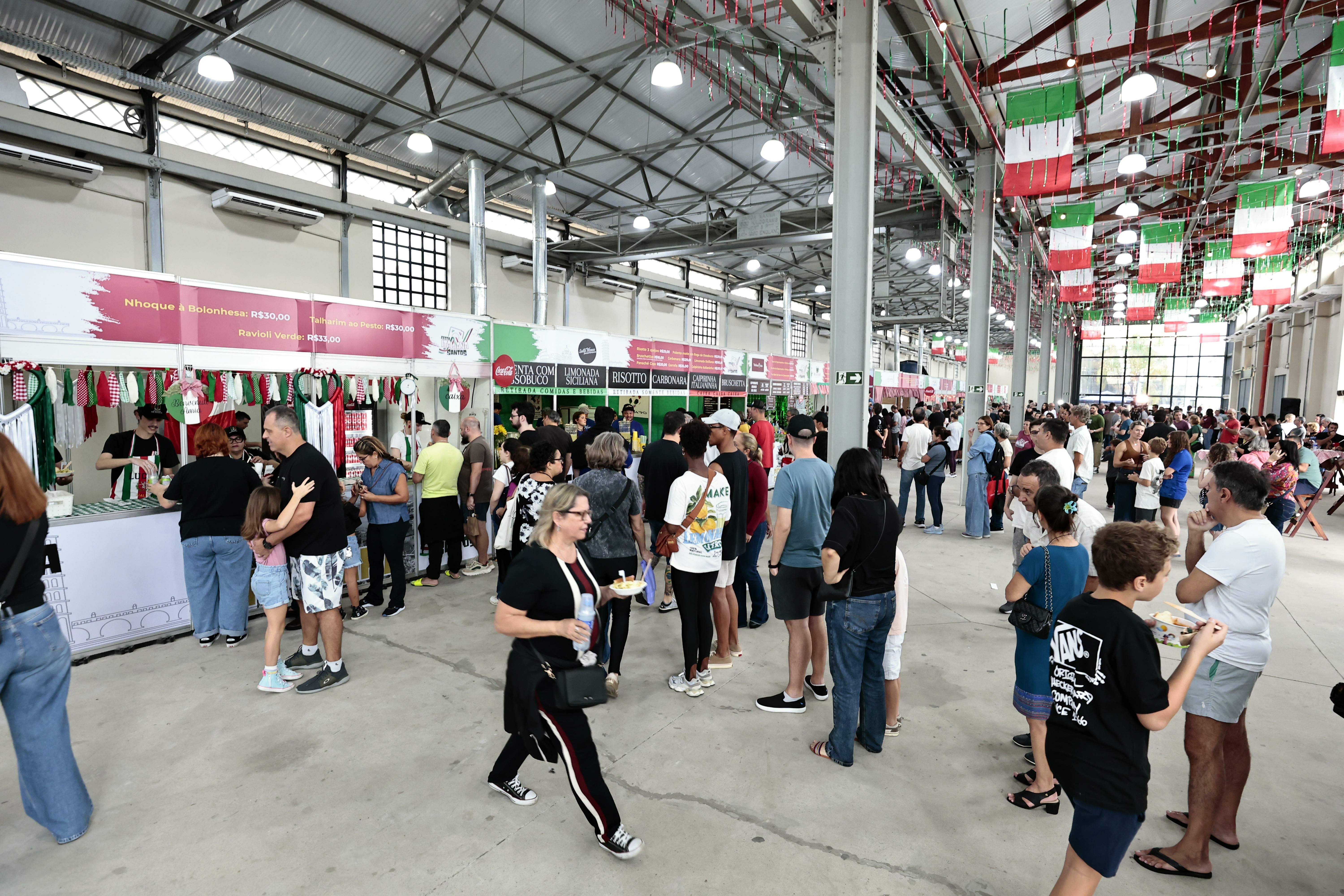 Evento no Parque Valongo tem pratos, bebidas e sobremesas inspirados em diferentes regiões da Itália