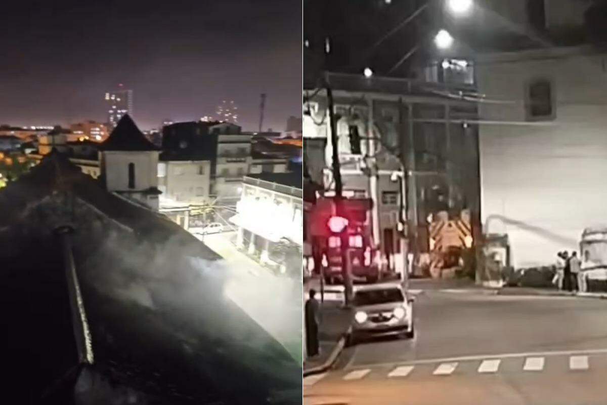 Alarme de incêndio foi acionado e pessoas bateram na casa paroquial para avisar que saia fumaça da sacristia