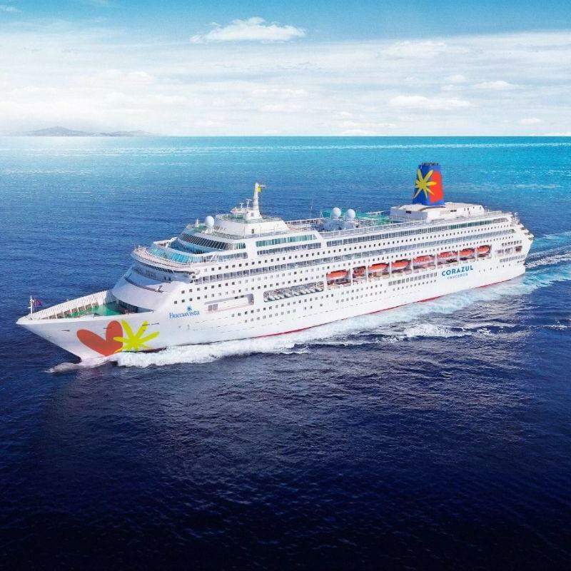 Corazul divulga imagens de IA enquanto navio ainda está atracado na China; representante da empresa diz que fotos reais serão feitas em breve