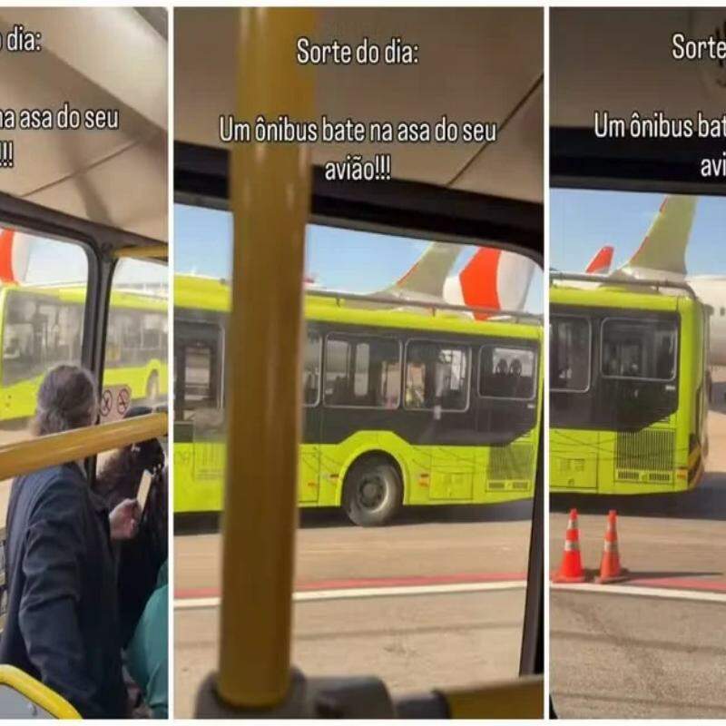 Ônibus atinge asa de Boeing 737 durante embarque no Aeroporto de Guarulhos