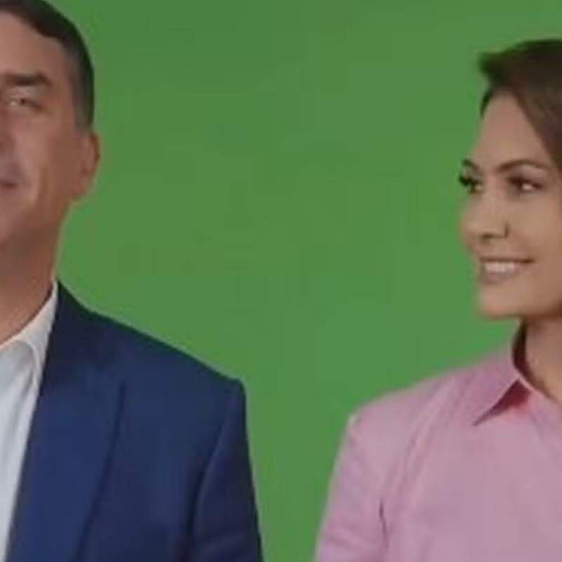 Michelle e Flávio Bolsonaro aparecem juntos em vídeo de campanha após rompimento público