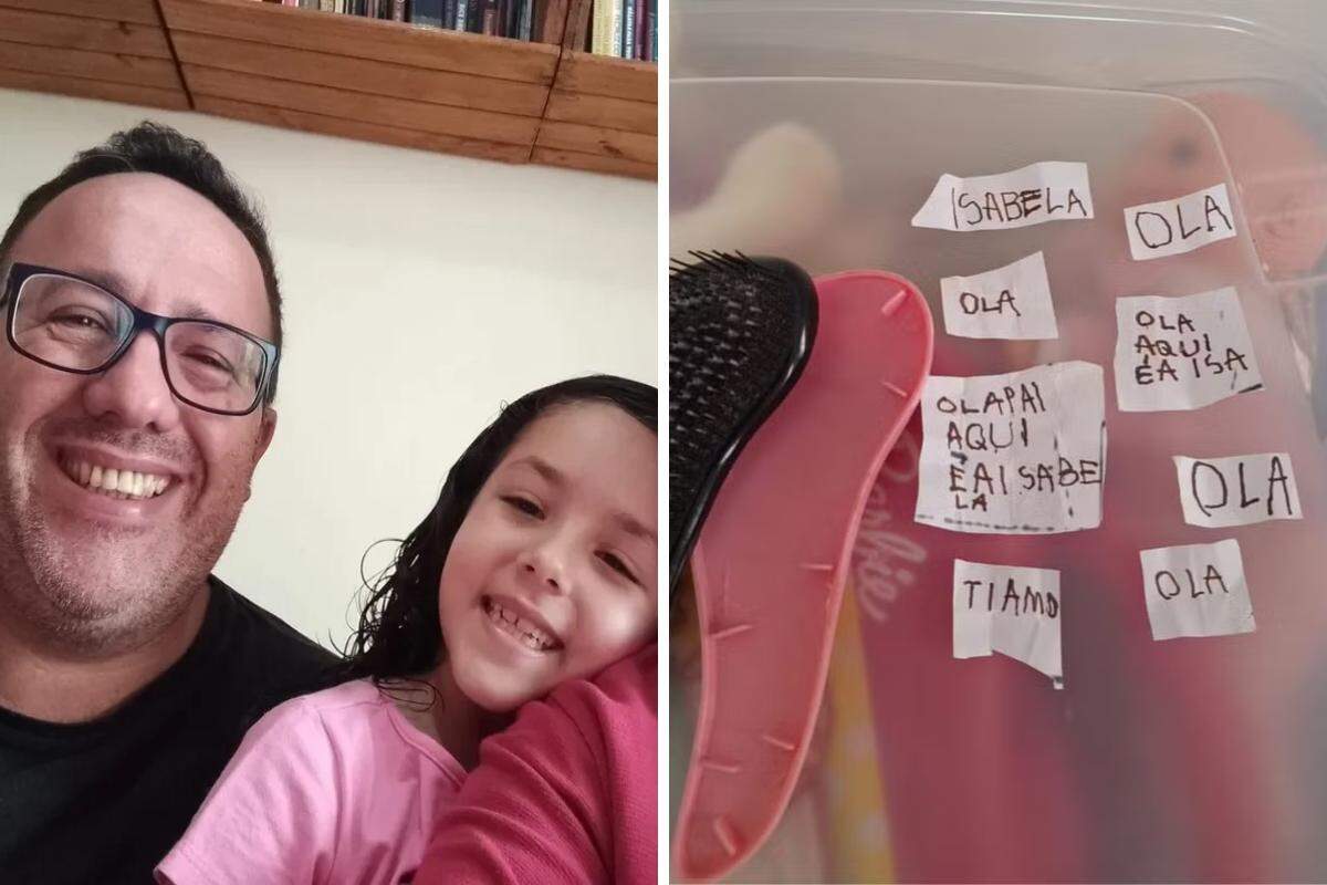 Sergio Fermino, a filha Isabela  e os bilhetinhos deixados pela filha antes de morrer