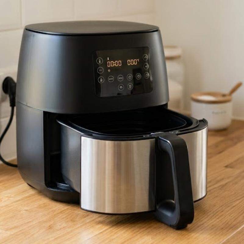 Mais de R$ 700 foram encontrados pela polícia dentro de uma air fryer