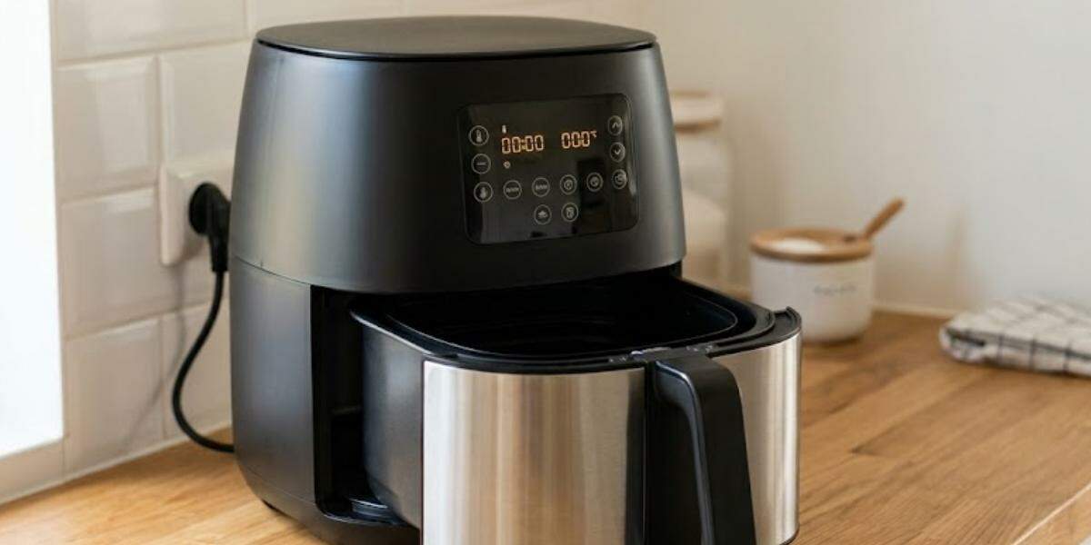 Mais de R$ 700 foram encontrados pela polícia dentro de uma air fryer