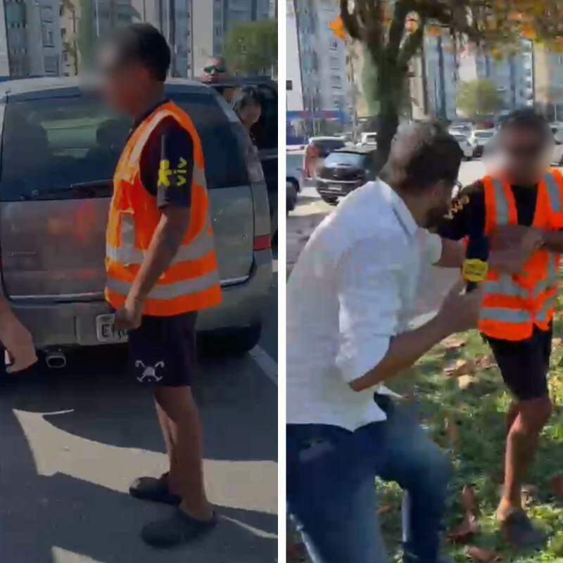 Confusão começou após o jornalista perguntar  e reclamar do valor cobrado pelo flanelinha a uma família