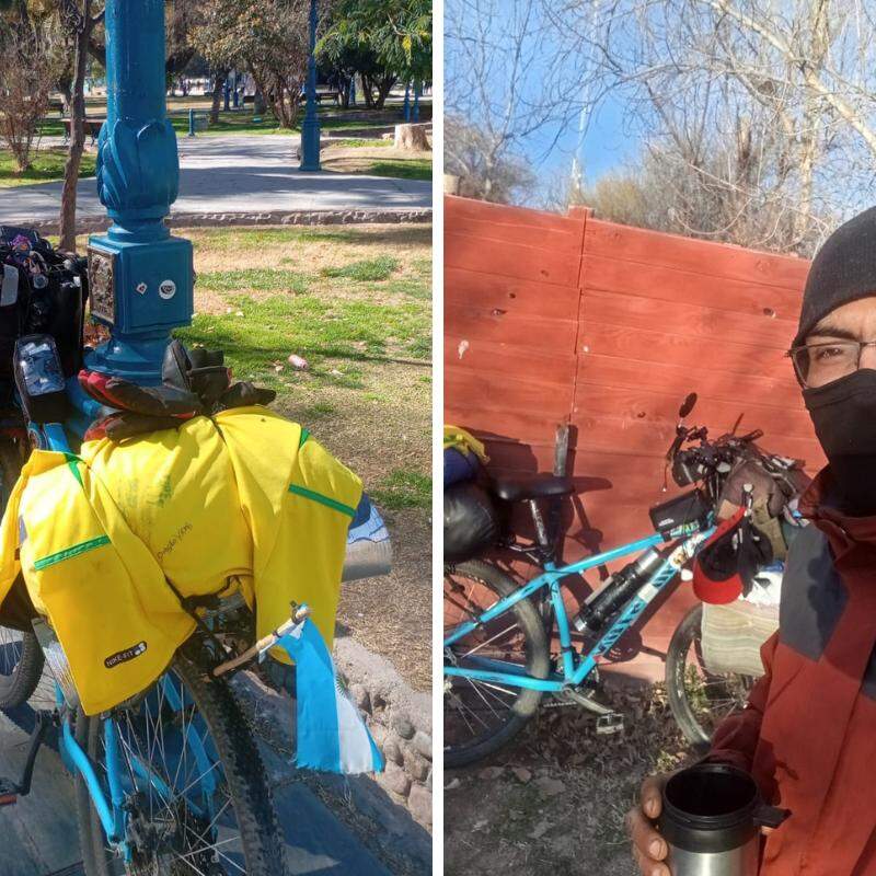 Faltando cerca de 3,1 mil km para chegar ao destino final, o ex-ajudante de pedreiro acredita que conseguirá chegar a Ushuaia, na Argentina, em aproximadamente 30 dias