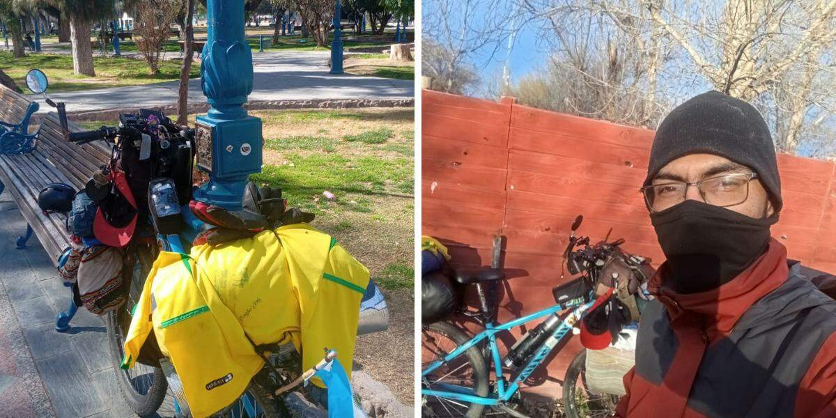 Faltando cerca de 3,1 mil km para chegar ao destino final, o ex-ajudante de pedreiro acredita que conseguirá chegar a Ushuaia, na Argentina, em aproximadamente 30 dias