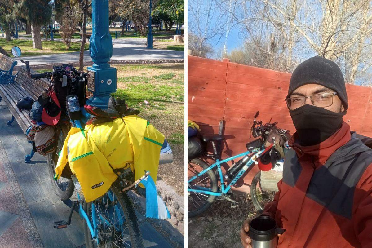 Faltando cerca de 3,1 mil km para chegar ao destino final, o ex-ajudante de pedreiro acredita que conseguirá chegar a Ushuaia, na Argentina, em aproximadamente 30 dias