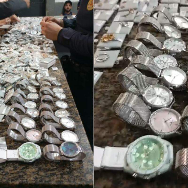 Relógios e joias foram levados pelo ladrão, que foi preso em flagrante