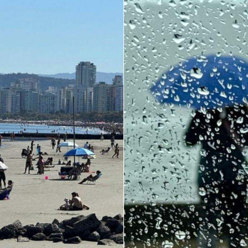 Temperaturas podem chegar aos 36°C no sábado (29); no dia seguinte, chuva