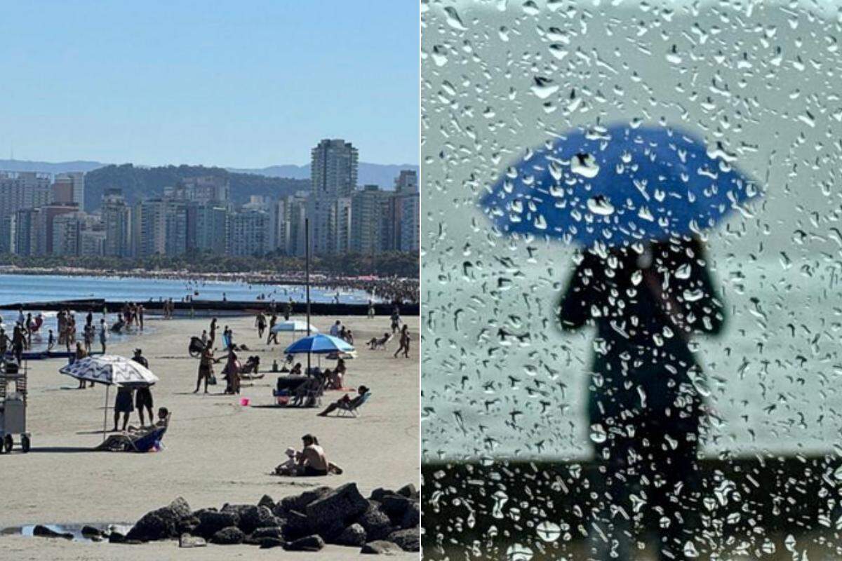 Temperaturas podem chegar aos 36°C no sábado (29); no dia seguinte, chuva