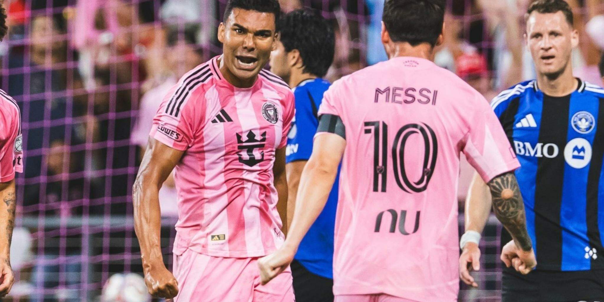 Casemiro marca pela primeira vez no Inter Miami em noite de quatro gols de Messi
