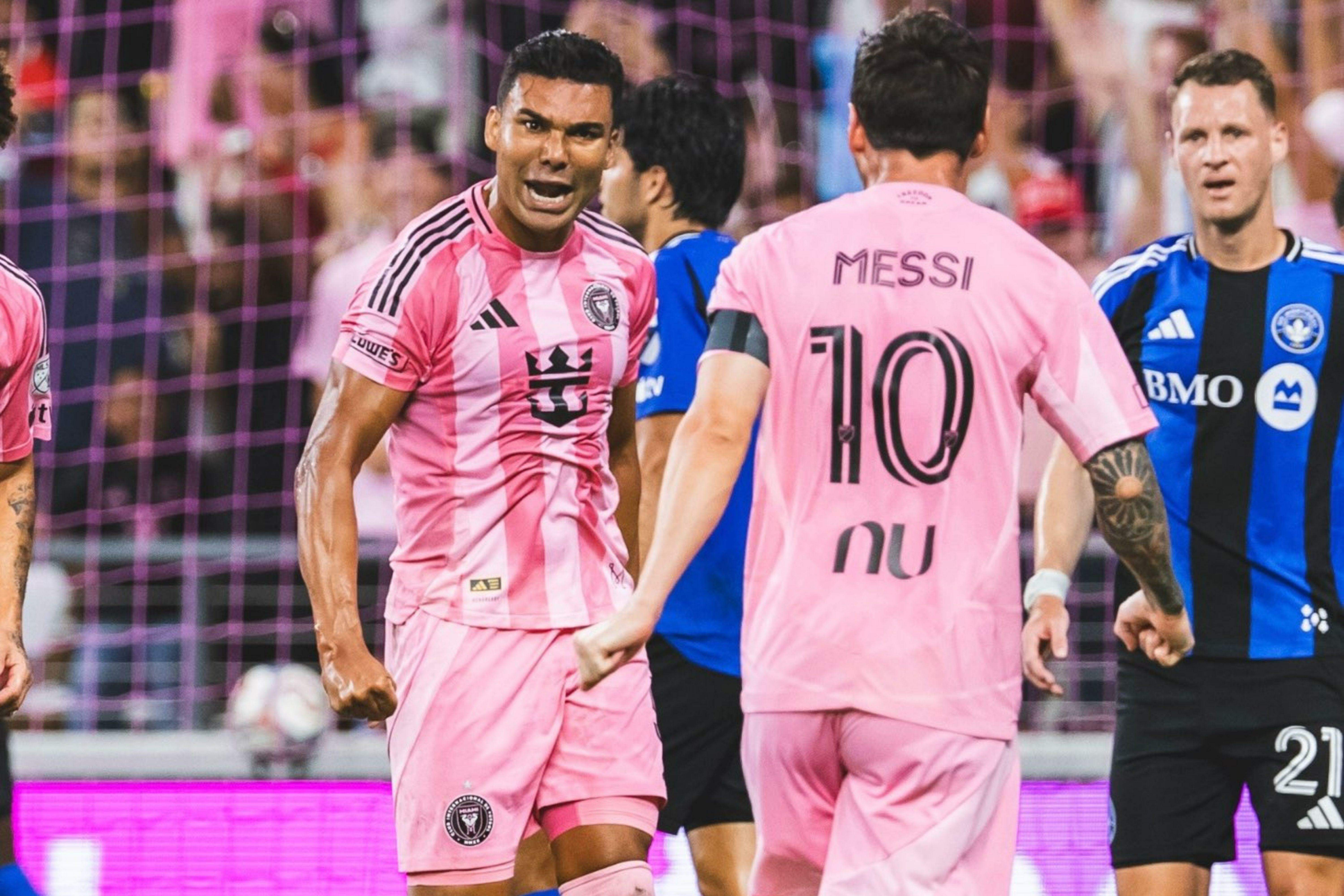 Casemiro marca pela primeira vez no Inter Miami em noite de quatro gols de Messi