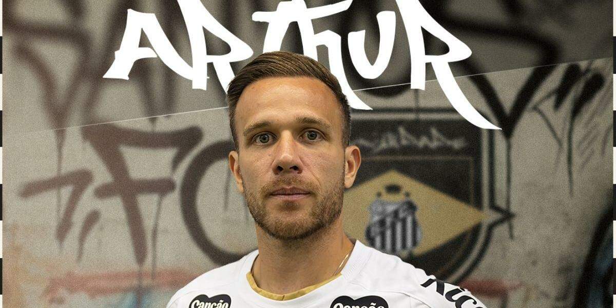 Volante Arthur assinou com o Santos após ficar livre no mercado; até julho, ele, que pertencia à Juventus (ITA), defendeu o Grêmio por empréstimo