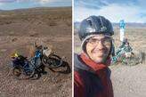 O aventureiro, de 30 anos, conta que o problema aconteceu no sábado (29), quando a roda dianteira da bicicleta apresentou defeito