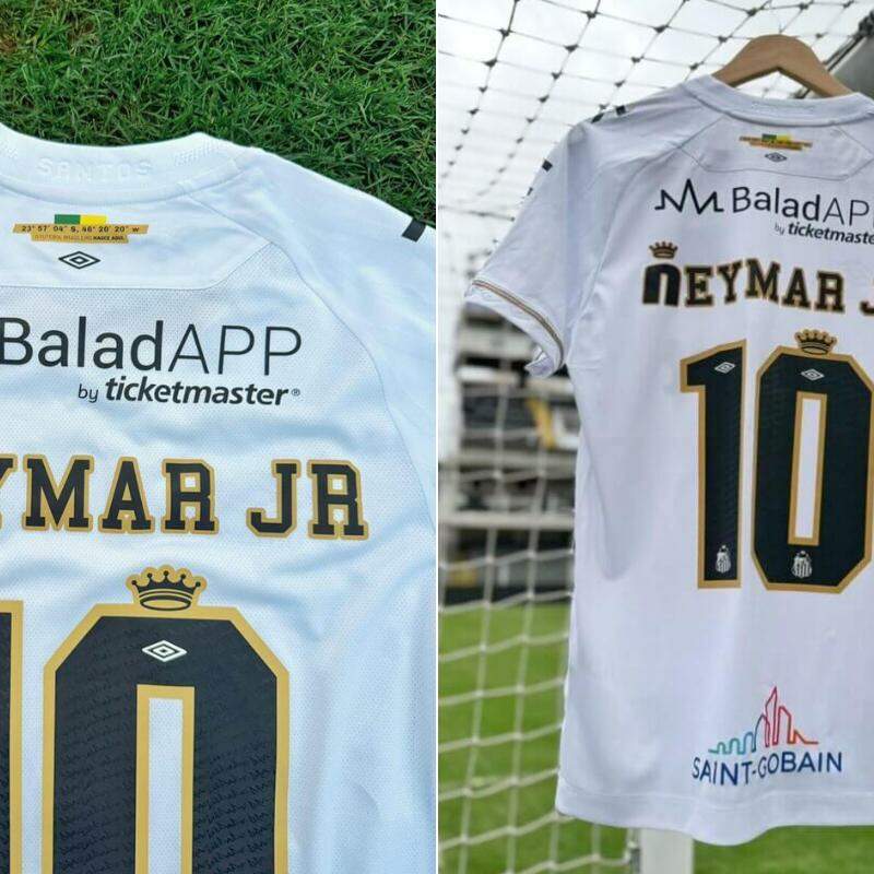 Marca ficará estampada acima do nome do jogador no uniforme do Santos