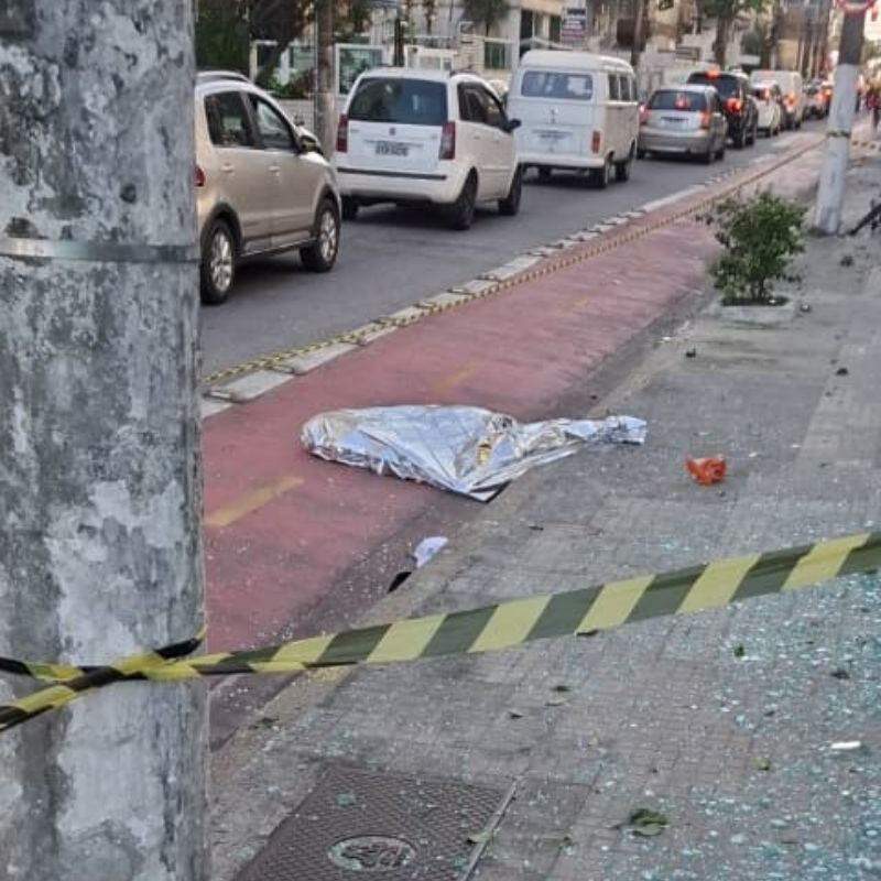 Homem foi atropelado na ciclovia da Rua Onze de Junho, em São Vicente