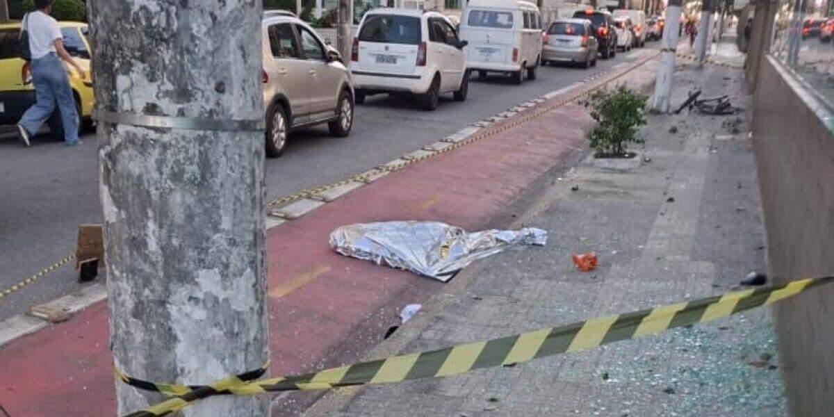 Homem foi atropelado na ciclovia da Rua Onze de Junho, em São Vicente