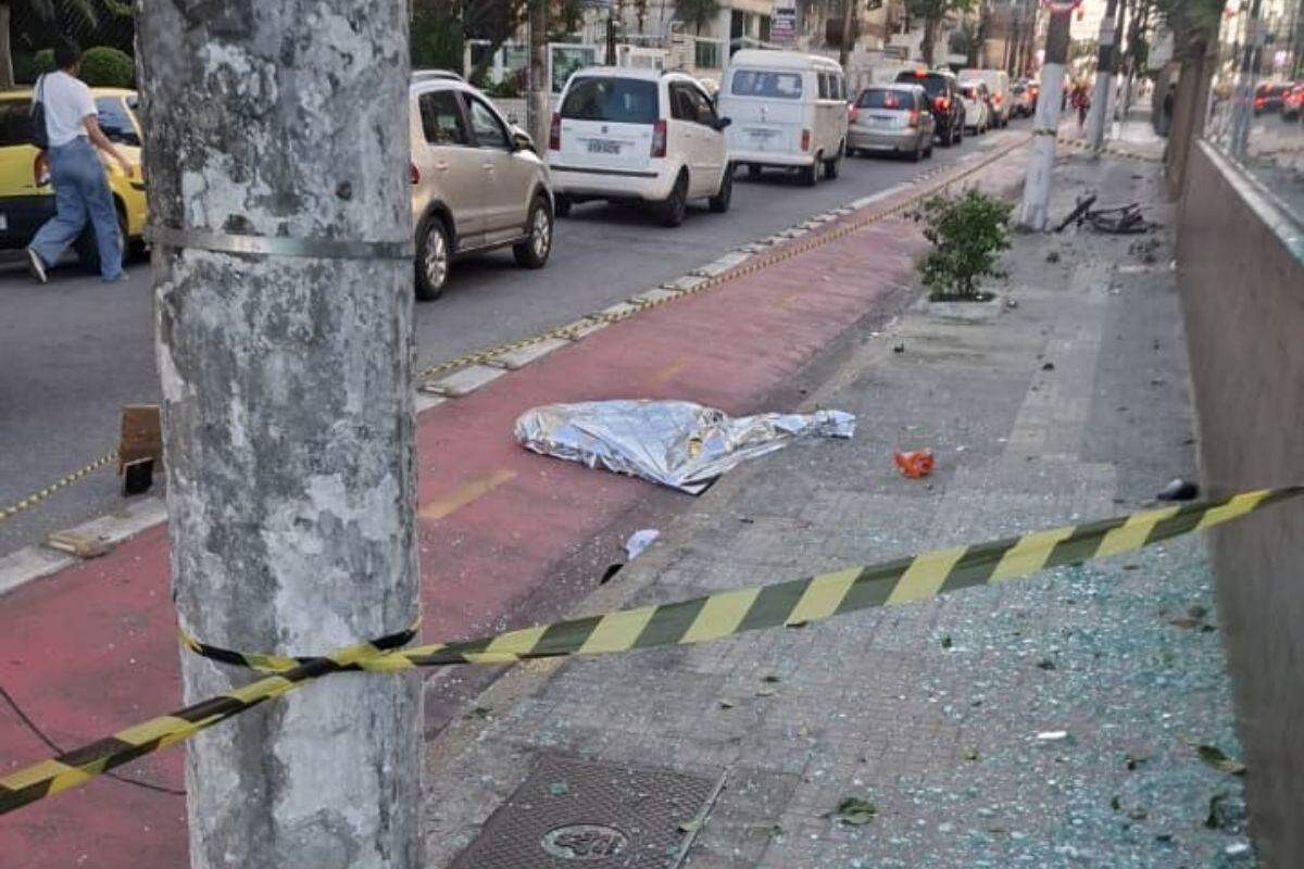 Homem foi atropelado na ciclovia da Rua Onze de Junho, em São Vicente