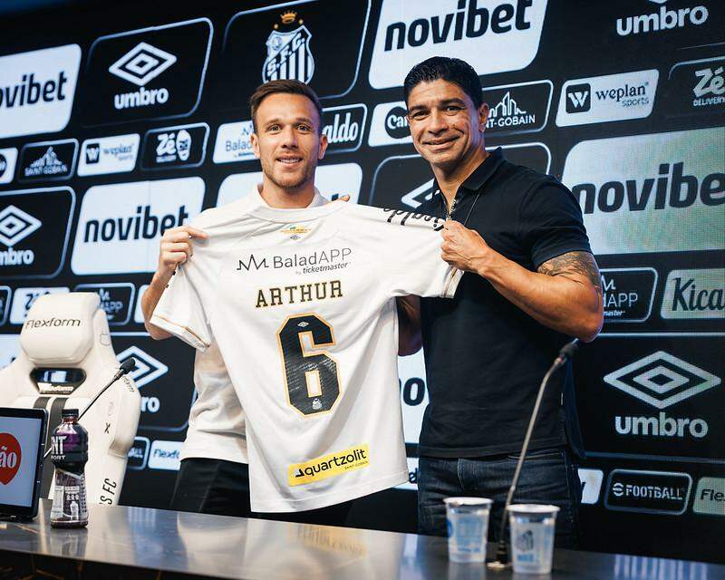 Arthur ganhou a camisa 6 do volante Renato, bicampeão paulista e brasileiro pelo Alvinegro