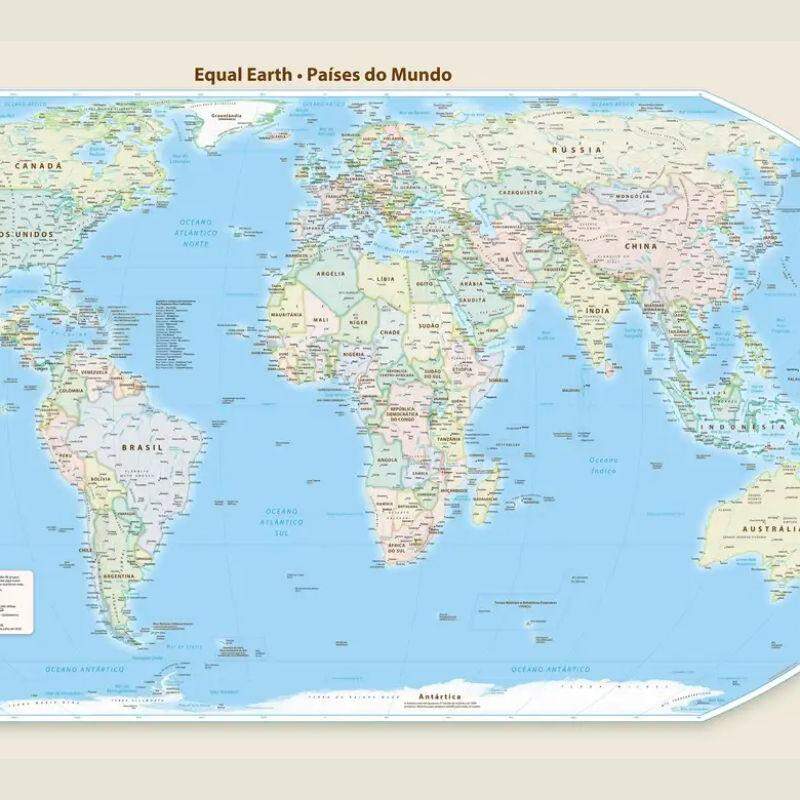 Proposta altera a representação cartográfica global para “mostrar de forma mais justa algumas regiões do mundo”