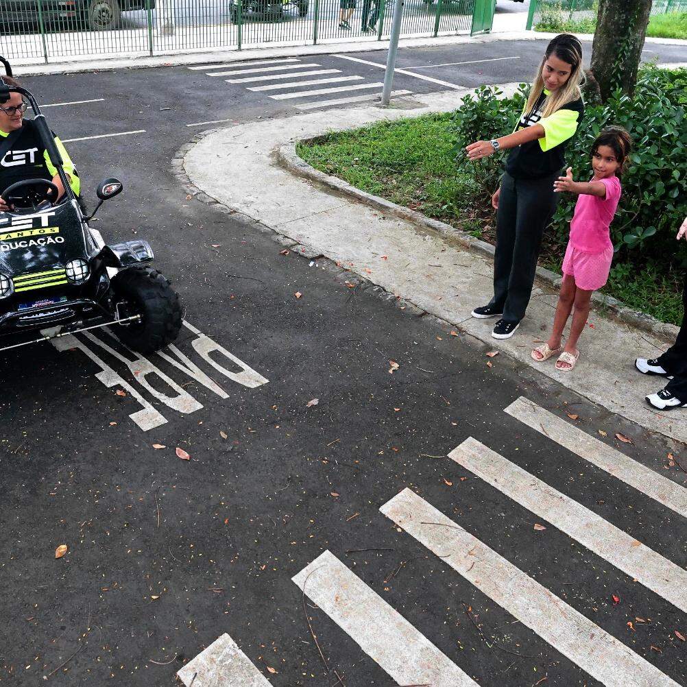 Prefeitura de Santos realiza atividades voltadas para crianças com noção de comportamento no trânsito