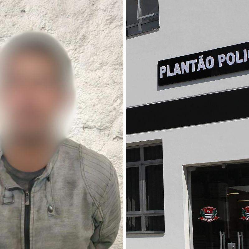 Homem foi levado preso para a CPJ de Santos