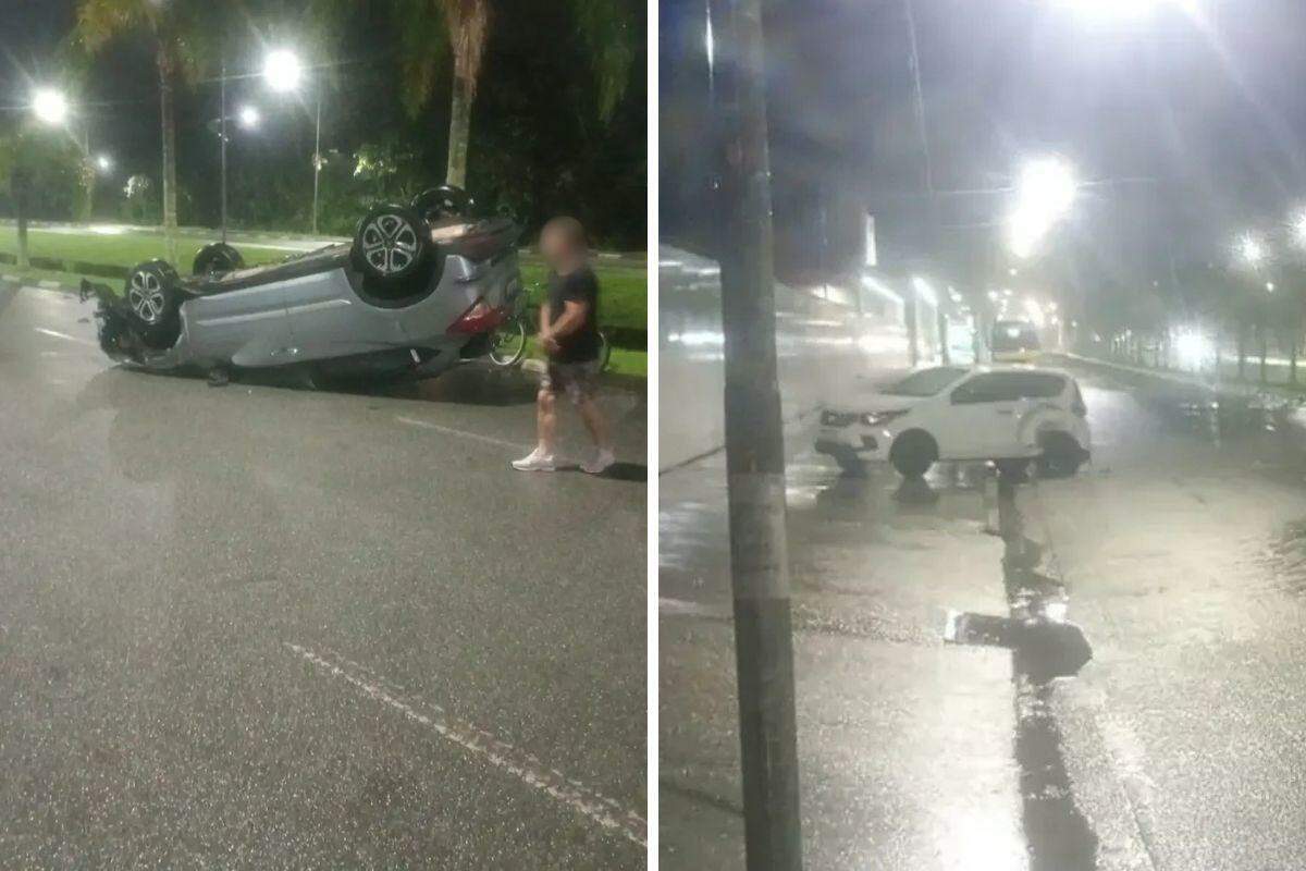 Acidente aconteceu na Avenida Dezenove de Maio, em Bertioga