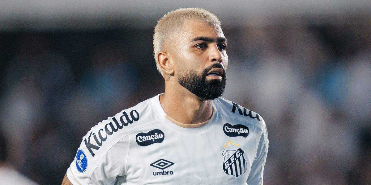 Gabigol é a esperança do Santos no jogo de ida diante do Atlético-MG