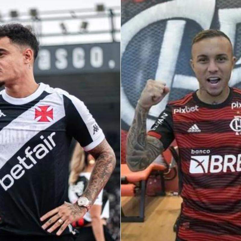 Coutinho (à esq.) e Everton Cebolinha (à dir.) são cogitados como reforços no Santos