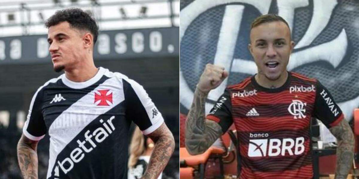 Coutinho (à esq.) e Everton Cebolinha (à dir.) são cogitados como reforços no Santos