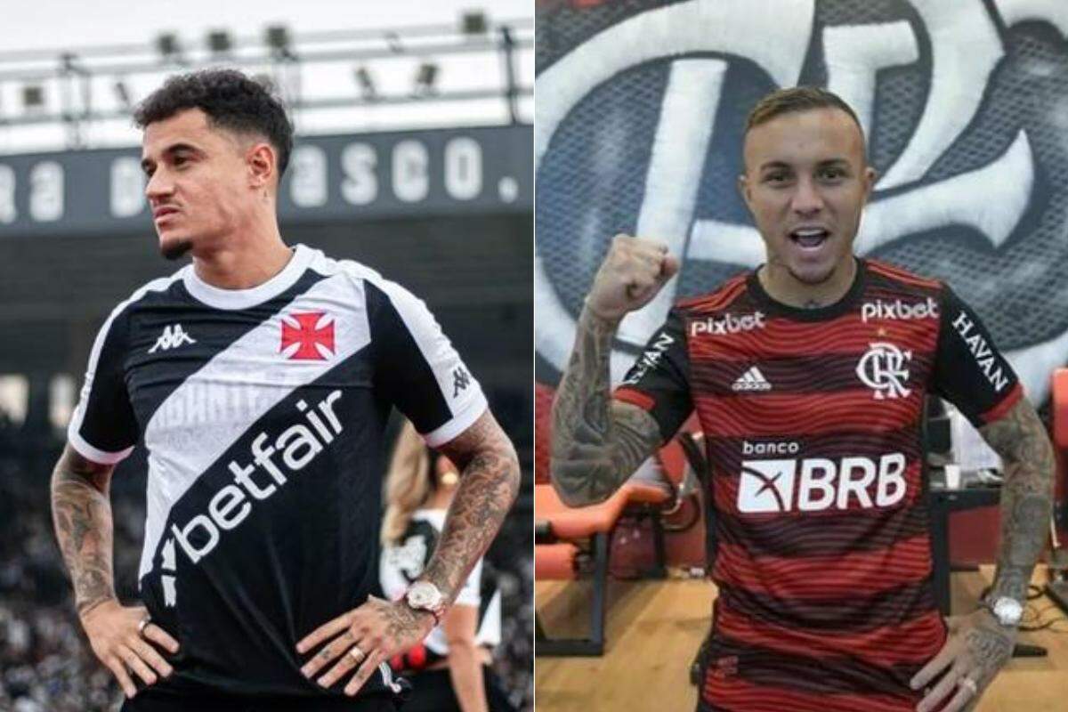 Coutinho (à esq.) e Everton Cebolinha (à dir.) são cogitados como reforços no Santos