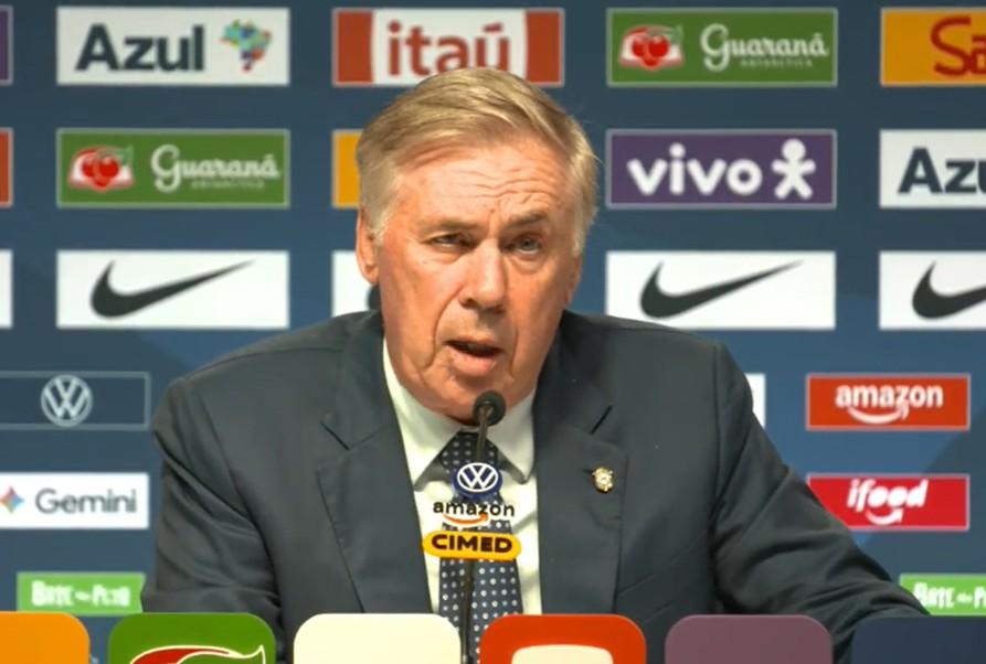 Ancelotti encoraja jovens jogadores da seleção: 'Joguem com alegria'