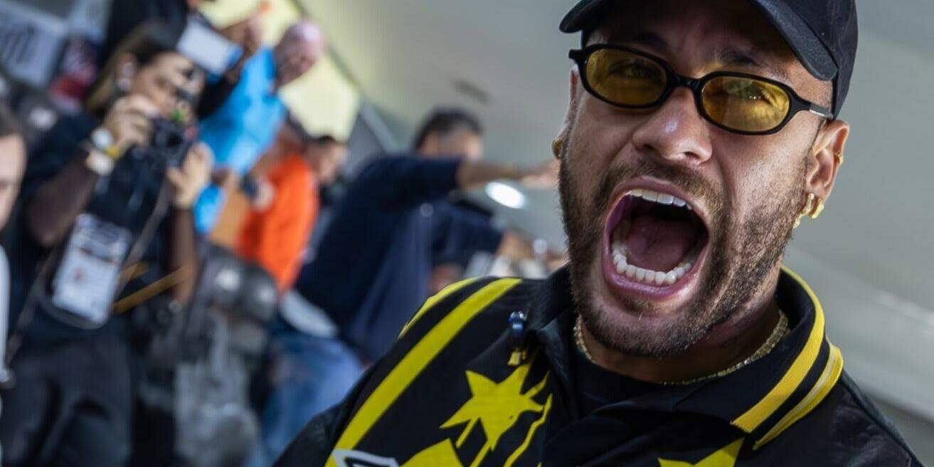 Neymar vibrou com a vitória do Peixe sobre o Atlético-MG, que fez o time abrir vantagem na Copa Sul-Americana